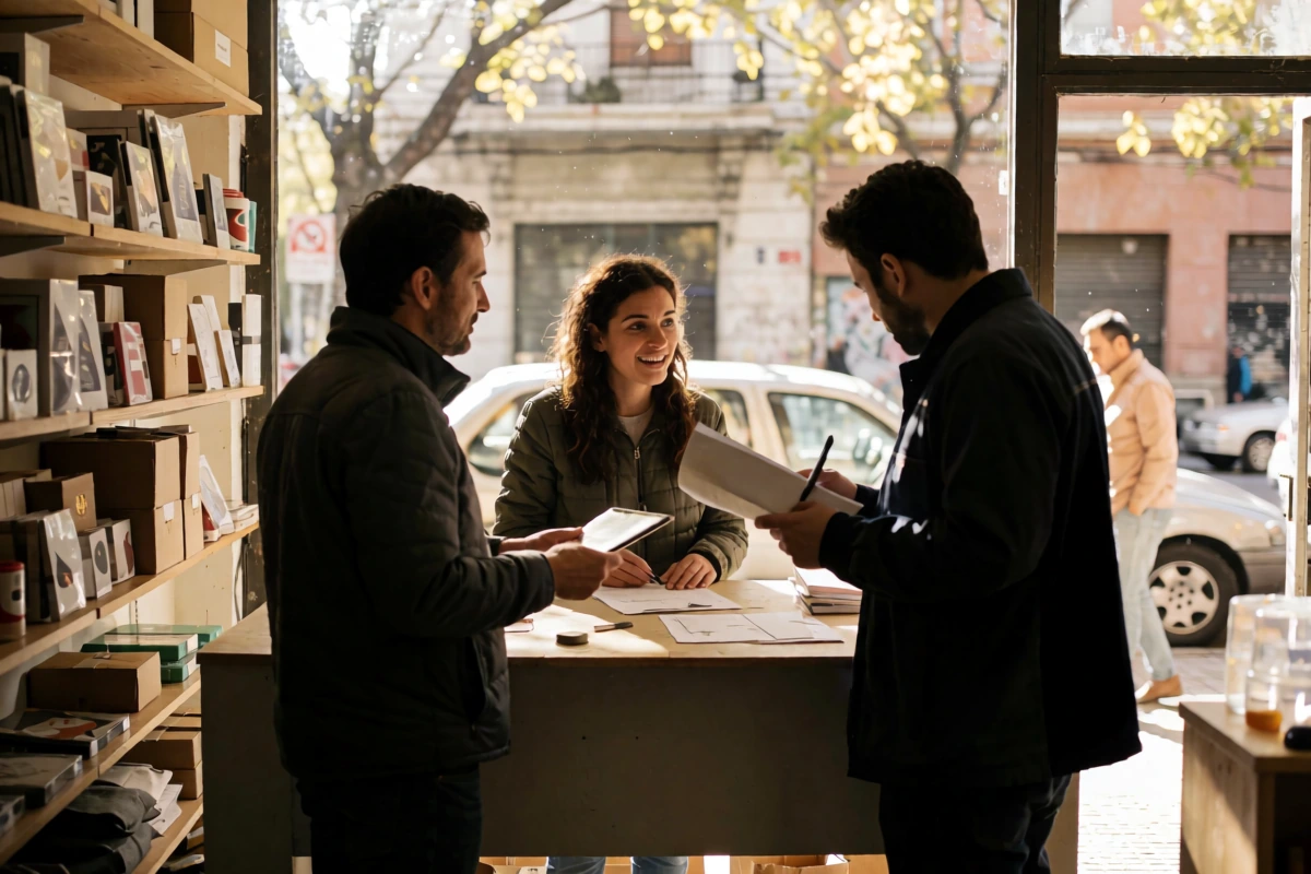 A small-business owner discussing Argentine tax and employment identifiers